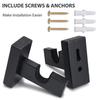 TOBWOLF 2PCS Hockey Stick Display Case, Hockey Stick Hanger Holder, Wall Mount Hockey Stick Horizontal Rack, Hockey Stick Bracket - Black view 4