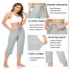 TARSE Women's Capri Yoga Pants Stretch Lightweight Running Jogging Pants Casual Comfy Pull On Capris Pockets Sweatpants (Heather LightGray,M) view 4