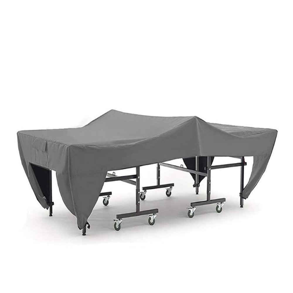 Icegrey Ping Pong Table Dust Covers Oxford Fabric Waterproof Outdoor Rain Wind Sun UV Resistant Heavy Duty Tennis Table Storage Cover Grey 280x152x76cm