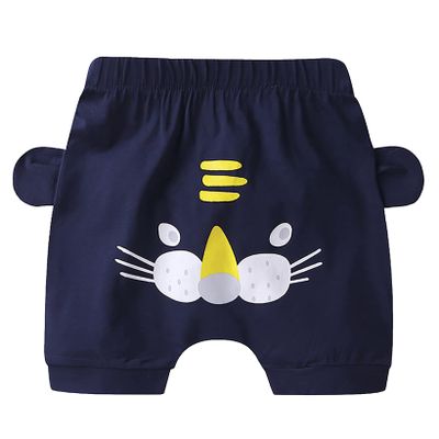 QinCiao Baby Infant Girls Boys Cotton Cartoon Printed Bloomers Loose Shorts Diaper Cover Summer Short Pants Navy Blue 2-3 Years