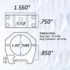 EVOLUTION GUN WORKS Keystone Series Ring Set 1" Tube .850" Low (62000) view 4