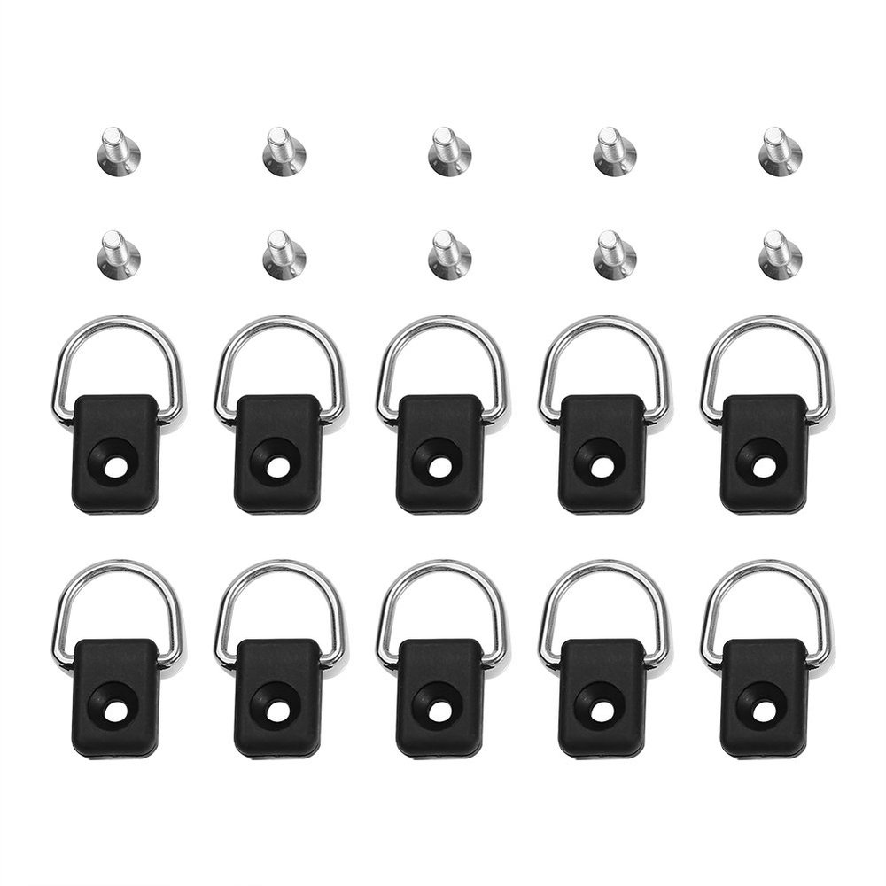 Cyrank 10pcs Kayak D Ring, D Ring Fishing Rigging D-Ring Kayak Deck Rigging Kit Boat D Ring Kayak Fishing Accessories for Boat Canoe Kayak