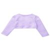 YONGHS Kids Girls Cotton Cardigan Dress Cover Up Long Sleeve Open Front Bolero Shrug Flower Cropped Jacket Lavender 3 Years view 4