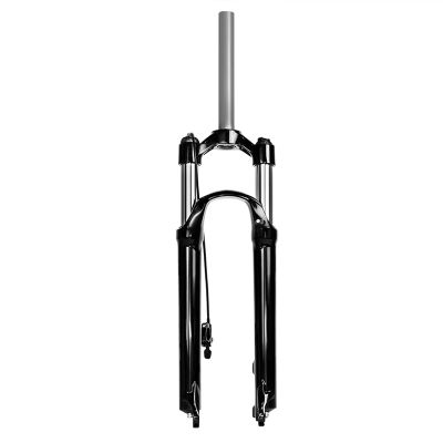 Jejy Magnesium Alloy Oil Spring Remote Lockout Mountain Bike Front Fork 26/27.5/29 Inch Straight Tube 1-1/8" MTB Bicycle Accessories (Color : Bright Black, Size : 29)