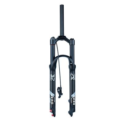 Jejy 26 in Xc MTB Suspension Fork 1 1/8 Threadless Less, 26/27.5/29 Mountain Bicycle Air Fork Remote Lockout/Manual Lockout Shock Absorber (Color : Straight Remote Lockout, Size : 27.5)