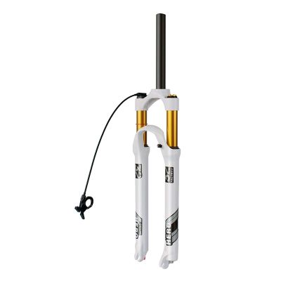 Jejy Rebound Adjust 9mm QR Suspension Fork 26" Wheel MTB, Shock Absorber Mountain Bike Air Front Forks Travel 140mm 26/27.5/29 Inch (Color : Straight Remote Lockout, Size : 26)
