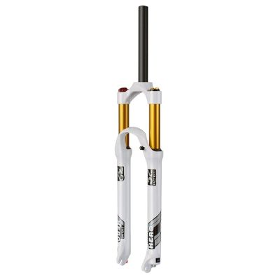 Jejy Rebound Adjust 9mm QR Suspension Fork 26" Wheel MTB, Shock Absorber Mountain Bike Air Front Forks Travel 140mm 26/27.5/29 Inch (Color : Straight Manual Lockout, Size : 29)