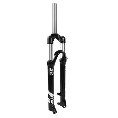 Jejy 26/27.5/29 Mountain Bike Suspension Front ForkManual Lockout Straight Steerer Black Spring Front Forks Quick Release 9mm MTB Outdoor (Color : Silver Tube, Size : 26)