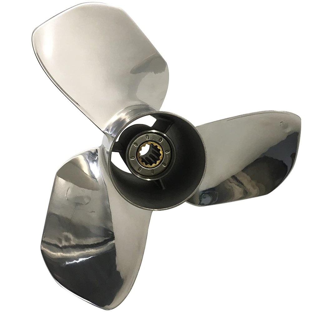 CAPTAIN Propeller 12x13 Fit Tohatsu Outboard Engine 35hp 40hp 50hp 13 Tooth Spline 353B64106-0 Stainless Steel