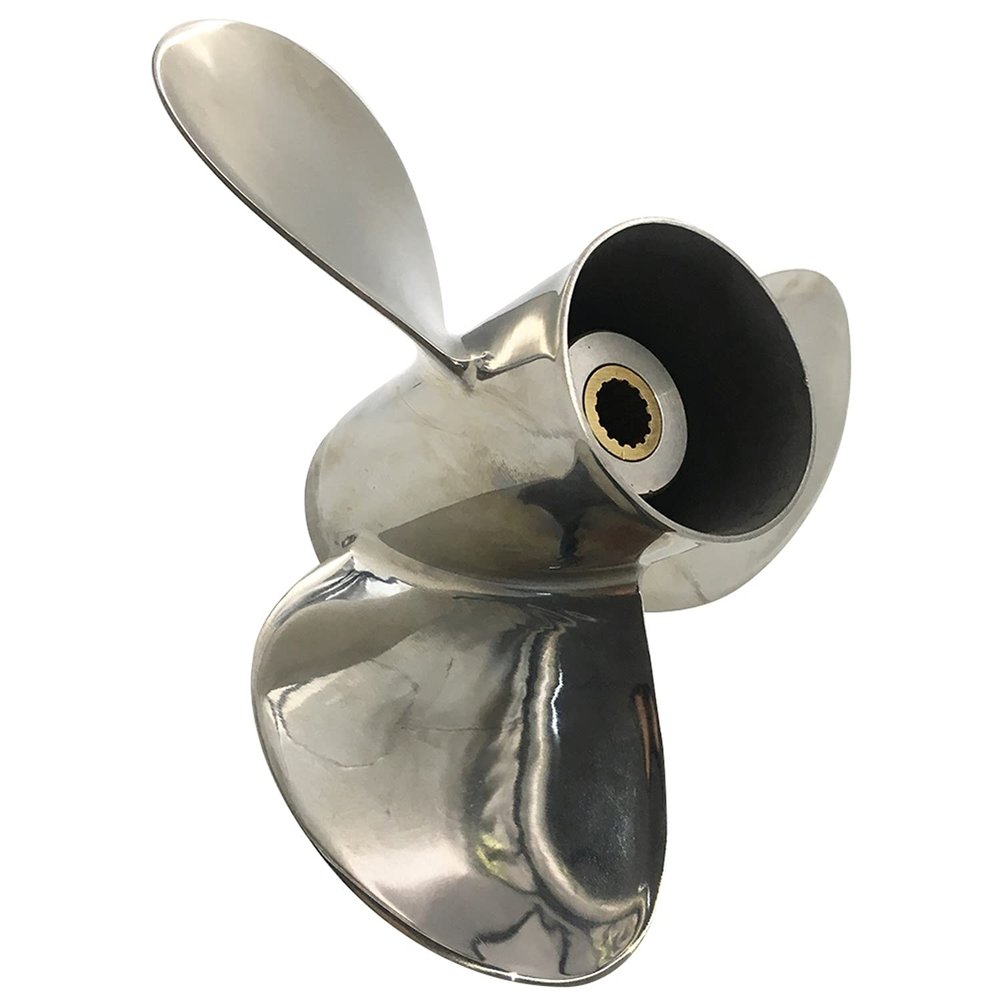 CAPTAIN Propeller 9.25x12 Fit Tohatsu Outboard Engine FMFS9.9 FMFS15 FMFS18 FMFS20 14 Tooth Spline Stainless Steel