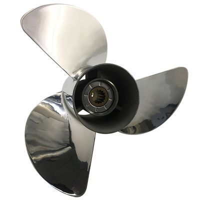 CAPTAIN Propeller Fit Tohatsu Outboard Engine 60C 70C 75HP 70HP 90HP 115HP 120HP 140HP 15 Tooth Spline HZW1-58130-V03 Stainless Steel