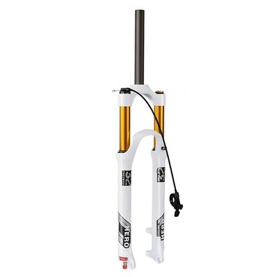 Jejy Disk Brakes 26/27.5/29 Ultralight Front Forks Shock Absorber Mountain Bicycle, Air Suspension Forks Material Magnesium Alloy MTB Bike (Color : Straight Remote Lockout, Size : 26)