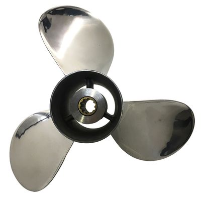 Captain Propeller 9.9x14 Fit Tohatsu Outboard Engine 25HP 30HP 10 Tooth Spline 349B64529-1 Stainless Steel