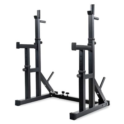 Adjustable Squat Rack Bench Press Barbell Rack Multi-Function Bracket One-piece Weightlifting Rack Home Gym Strength Training Rack Squat Rack (Color : Black, Size : 117 * 92*(103~163) cm)