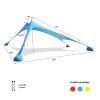 JNYB Beach Shade Tent Awning 3-4 People Pop Up Beach Tent Sun Shelter UPF50+ with Sand Shovel, Ground Pegs and Stability Poles Portable Umbrella,Red view 3