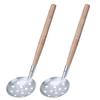 Okuyonic Ice Fishing Scoop, 2PCS Silver Ice Skimmer Scoop for Ice Fishing, Extra-Large Ladle For Scooping Out Ice While Ice Fishing view 1