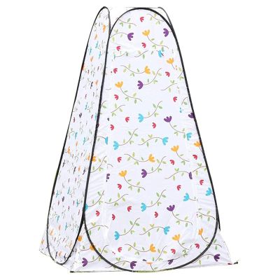 JNYB Portable Privacy Shower Toilet Camping Pop Up Tent Small Flower Color Outdoor Dressing Tent/Outdoor Toilet Tent with Zippered Carrying Bag