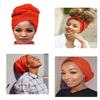 Harewom Head Wraps for Black Women Stretchy Head Scarf African Hair Wraps for Dreads Locs Natural Hair Turban Headwraps Jersey Tie Headbands(Orange and Yellow) view 2