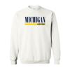 UGP Campus Apparel AW1274 - Michigan Wolverines Boldline Crewneck Sweatshirt - 2X-Large - White view 1