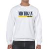UGP Campus Apparel AW1274 - Michigan Wolverines Boldline Crewneck Sweatshirt - 2X-Large - White view 4