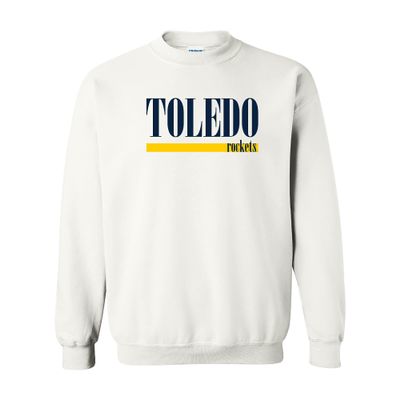 UGP Campus Apparel AW1274 - Toledo Rockets Boldline Crewneck Sweatshirt - Large - White