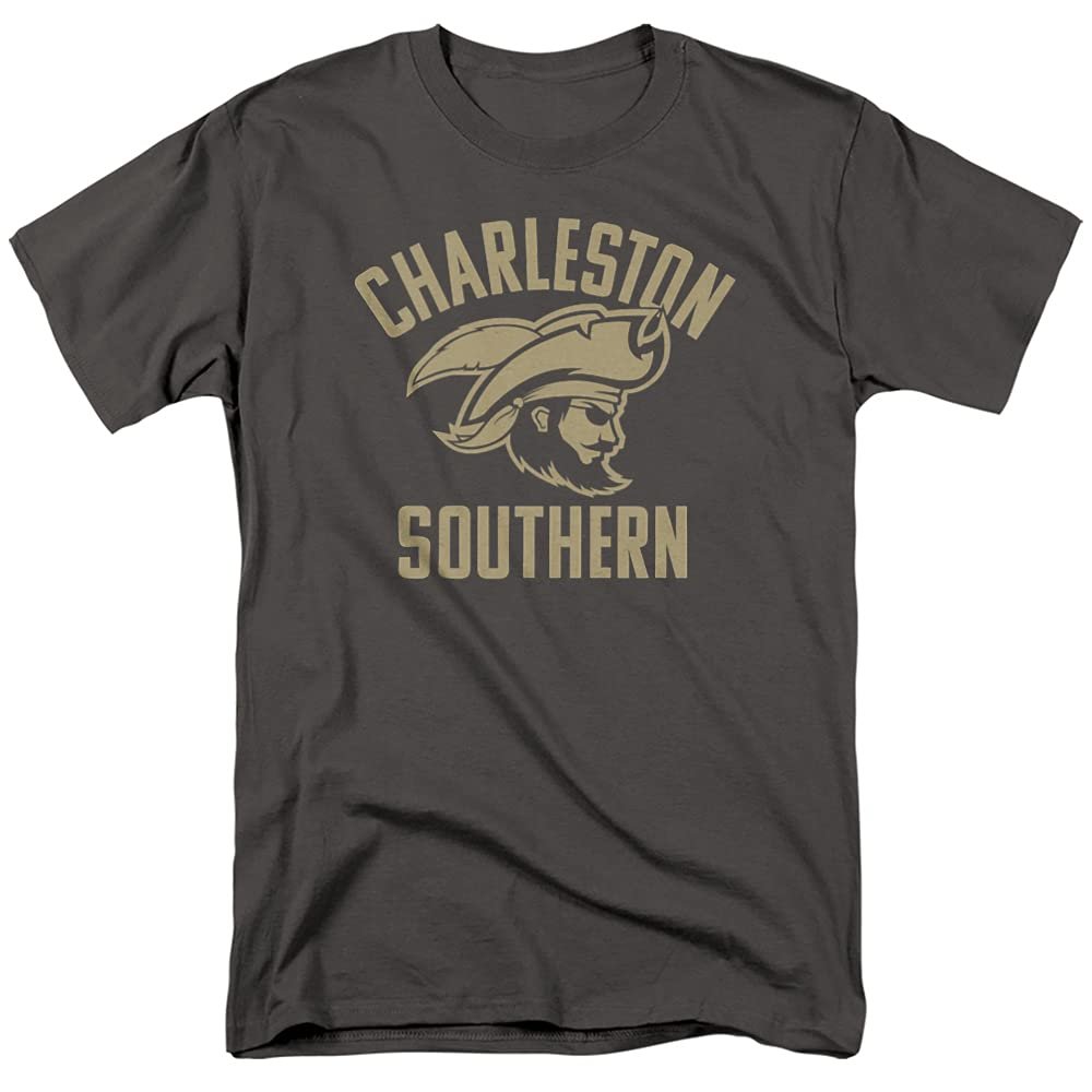 Charleston Southern University Official One Color CSU Buccaneers Logo Unisex Adult T-Shirt, Charcoal, 5X-Large