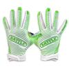 Battle Sports Cash Money Wide Receiver Football Gloves, Ultra Stick Adult & Youth Gloves - Adult Medium, Neon Green/White view 3