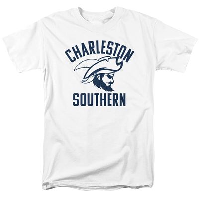 Charleston Southern University Official One Color CSU Buccaneers Logo Unisex Adult T-Shirt, White, 5X-Large
