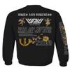 Aesthetic Graphic Print Sunflower Butterfly fire lite Vaporwave Art Retro Men's Crewneck Sweatshirt (Black Small) view 3