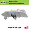 HIDEit Mounts MBoard - Made in USA Universal Medium Board Rack, Rubber Dipped Steel Horizontal Board Mount Wall Rack, Wakeboard Rack, Water Ski Rack, Skateboard Rack and Skimboard Rack view 2