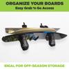 HIDEit Mounts MBoard - Made in USA Universal Medium Board Rack, Rubber Dipped Steel Horizontal Board Mount Wall Rack, Wakeboard Rack, Water Ski Rack, Skateboard Rack and Skimboard Rack view 3