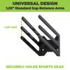 HIDEit Mounts MBoard - Made in USA Universal Medium Board Rack, Rubber Dipped Steel Horizontal Board Mount Wall Rack, Wakeboard Rack, Water Ski Rack, Skateboard Rack and Skimboard Rack view 4