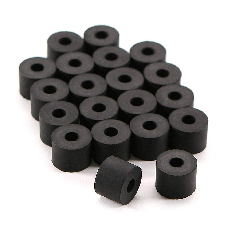 20 PCS Black EPDM Rubber Washers - (.500 x .180 x .375) for Attachment Mounting Posts, Kydex Holster Retention Washers