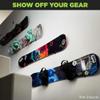 HIDEit Mounts HBoard - Horizontal Snowboard Wall Mount Clips - American Company - Black Steel and Rubber-Dipped Horizontal Snowboard Display Wall Mount for Adult and Youth Snowboards view 2