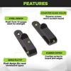 HIDEit Mounts HBoard - Horizontal Snowboard Wall Mount Clips - American Company - Black Steel and Rubber-Dipped Horizontal Snowboard Display Wall Mount for Adult and Youth Snowboards view 4