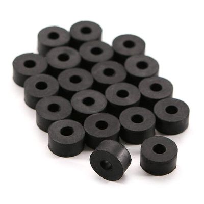 20 PCS Black EPDM Rubber Washers - (.500 x .180 x .250) for Attachment Mounting Posts, Kydex Holster Retention Washers