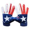 Battle Sports Texas Flag Wide Receiver Football Gloves, Ultra Stick Adult & Youth Gloves - Adult Medium, Red/White/Blue view 1