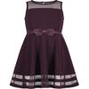 Calvin Klein Little Girls' Sleeveless Party Dress, Dark Purple, 6 view 1