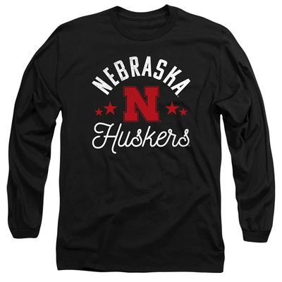 Nebraska Cornhuskers Official Huskers Unisex Adult Long-Sleeve T Shirt,Black, 3X-Large