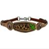 Showman Leather Wither Strap w Painted Cactus Design & Cheetah Hair-on Inlay, Average Full Size Horse view 1