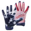 Battle Sports USA Wide Receiver Football Gloves, Ultra Stick Adult & Youth Gloves - Youth X-Large, Red/White/Blue view 1