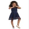 Calvin Klein Big Girls' Sleeveless Party Dress, Navy, 16 view 3