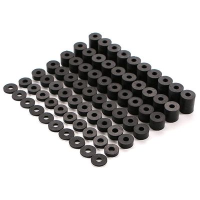 [70 PCS] Holster Making Washers - Black EPDM Rubber - (Assortment Combo) - for Attachment Mounting Posts, Holster Retention Washers, Kydex Holster Attachment Washers