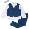 Van Heusen Little Boys' 4-Piece Formal Suit Vest Set, Blue Jean, 2T view 1