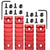 Combo of 2 Items which Includes 5 Slots 2 Pieces and 7 Slot 2 Pieces Key mod Lightweight Aluminum Red Color (Pack of 2-5 and 7 Slot Rails) view 1