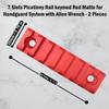 Combo of 2 Items which Includes 5 Slots 2 Pieces and 7 Slot 2 Pieces Key mod Lightweight Aluminum Red Color (Pack of 2-5 and 7 Slot Rails) view 2