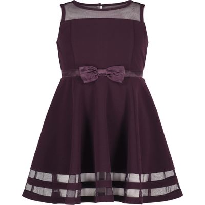 Calvin Klein Big Girls' Sleeveless Party Dress, Dark Purple, 12.5
