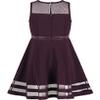 Calvin Klein Big Girls' Sleeveless Party Dress, Dark Purple, 12.5 view 2