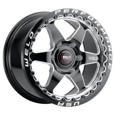 Weld - S909 20x10 Ventura 6 Beadlock 6x139.7 ET38 BS7.00 Gloss BLK MIL DIA 106.1 (S90900084P38)
