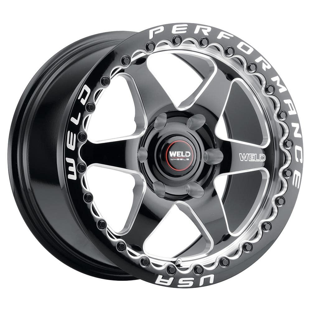 Weld - S909 20x10 Ventura 6 Beadlock 6x139.7 ET38 BS7.00 Gloss BLK MIL DIA 106.1 (S90900084P38)